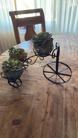 Vintage Wrought Iron Bicycle Planter