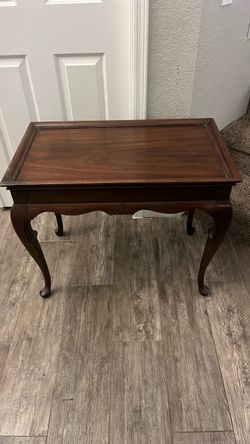 Wood side table