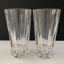 Set of 2 Rosenthal Germany Crystal Blossom Pattern 6" Tall