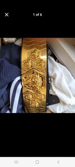 VERSACE AUTHENTIC GOLD MEDUSA BELT size 110