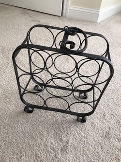 Wrought Iron Table Top 9 Bottle Wine Rack
