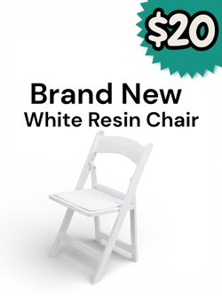 Brand New White Resin Folding Chairs – Heavy-Duty, Pro- Quality 1 YR Manufacturer Warranty