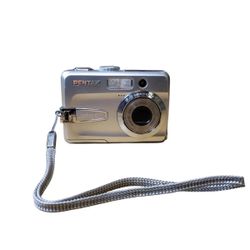 DIGITAL CAMERA Pentax Optio E10 6.0MP Silver Tested Working