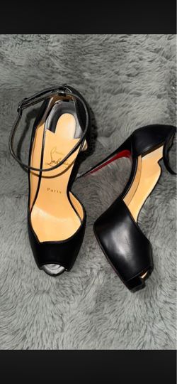 Christian Louboutin Black Peep Toe Heels