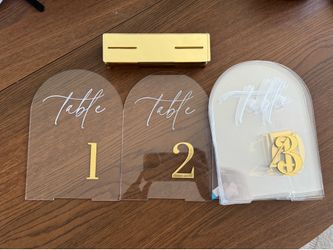 Acrylic Table Numbers 1-15