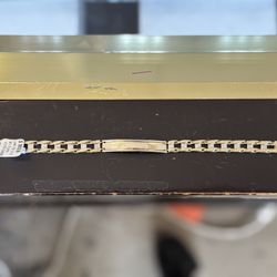 14kt Gold Blank ID Bracelet 