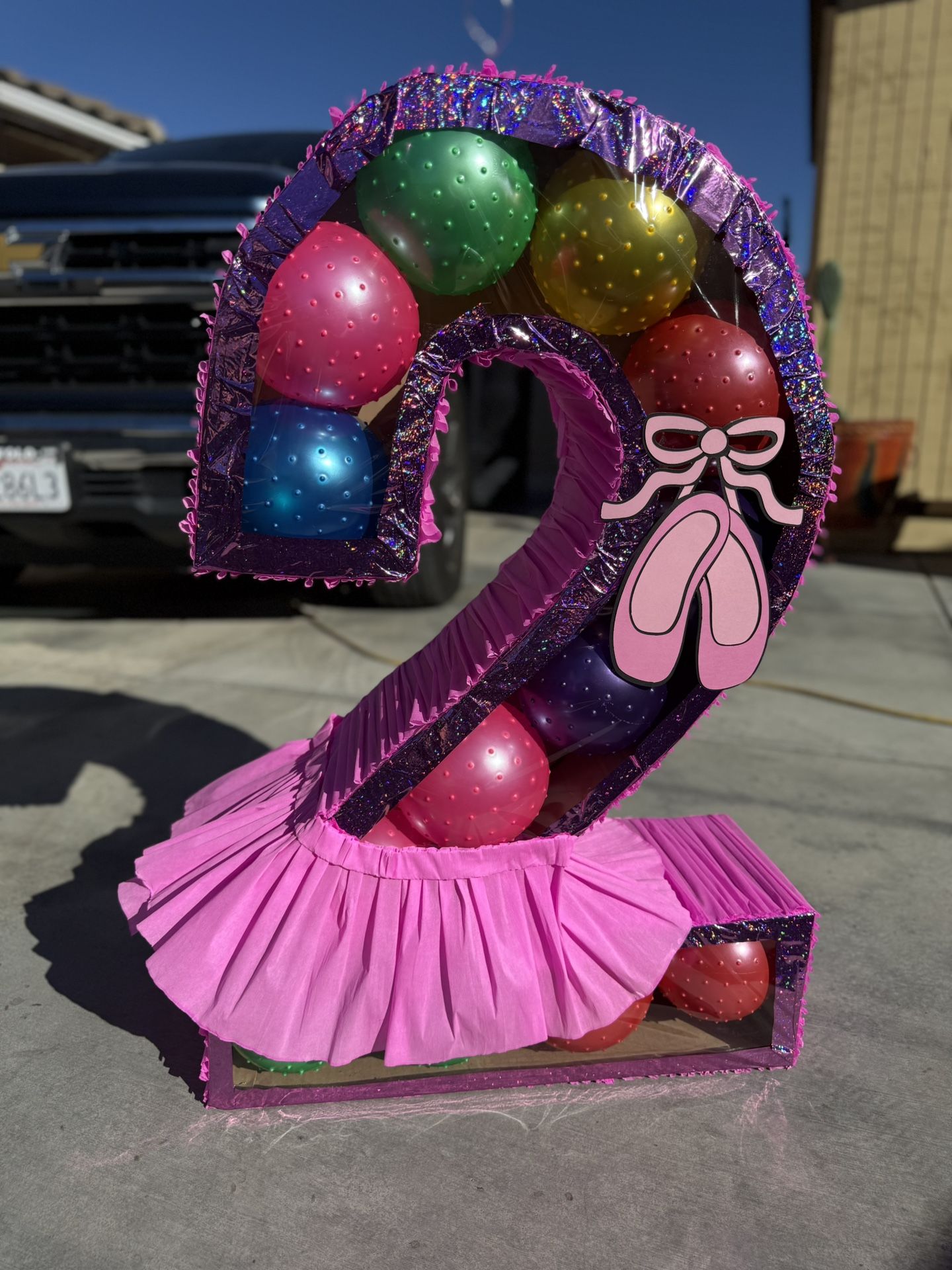 Ballerina Number 2 Pinata With Balls