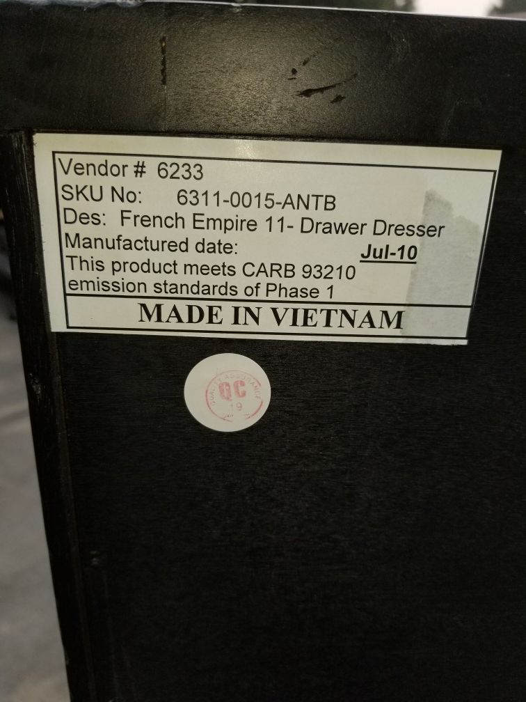 Restoration Hardware French Empire 11 Drawer Dresser for Sale in