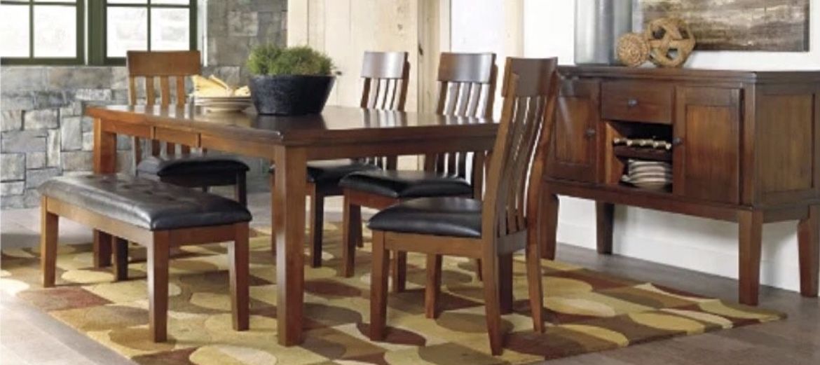 Ralene Extendable Dining Table W/Dining Server