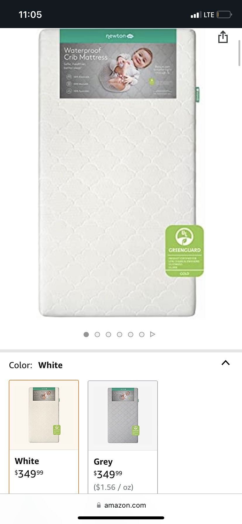 Newton Baby Crib Mattress and Toddler Bed Waterproof
