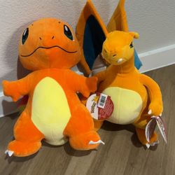 Charizard & Charmander Plushes
