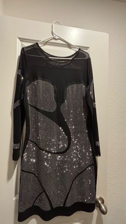 Womens Sexy Plus Size Rhinestone Mesh Bodycon Mini Dress size 2X | $10