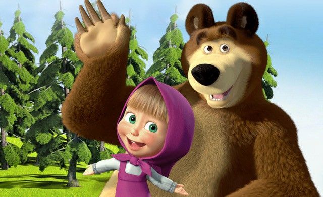 Masha and The Bear Birthday Banner 