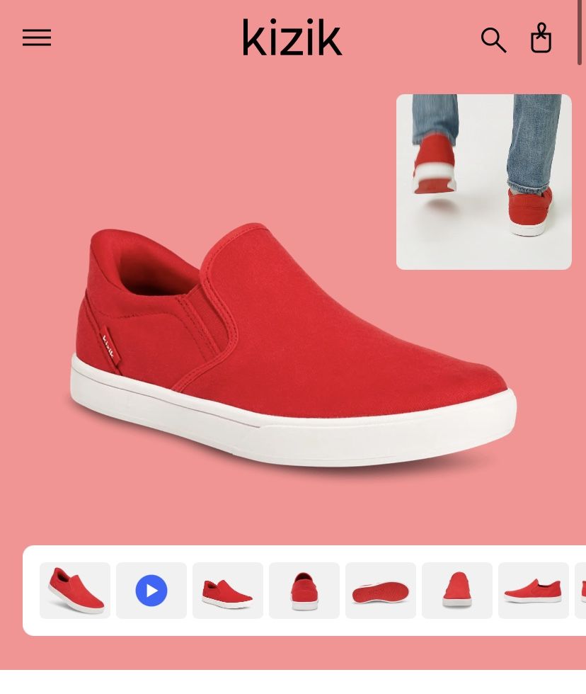 Men’s Kizik Venice Cherry Red Shoes