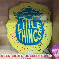 BEER LIGHT, COLLECTIBLES HAZY LITTLE HAZY THING BEER SIGN ROCUS 