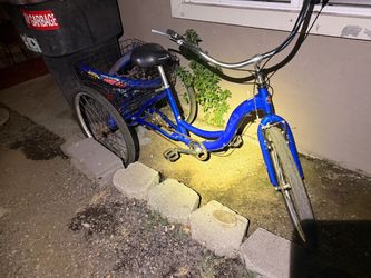 Schwinn Blue Adult Tricycle with Rear Basket