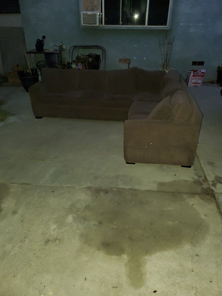 Selling Sectional Sofas In Good Condition Color Brown For $350
