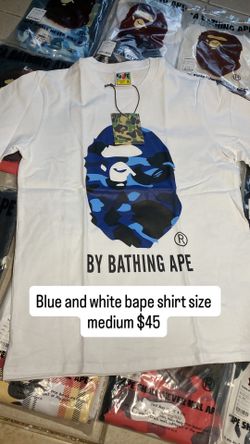 White and blue bape shirt