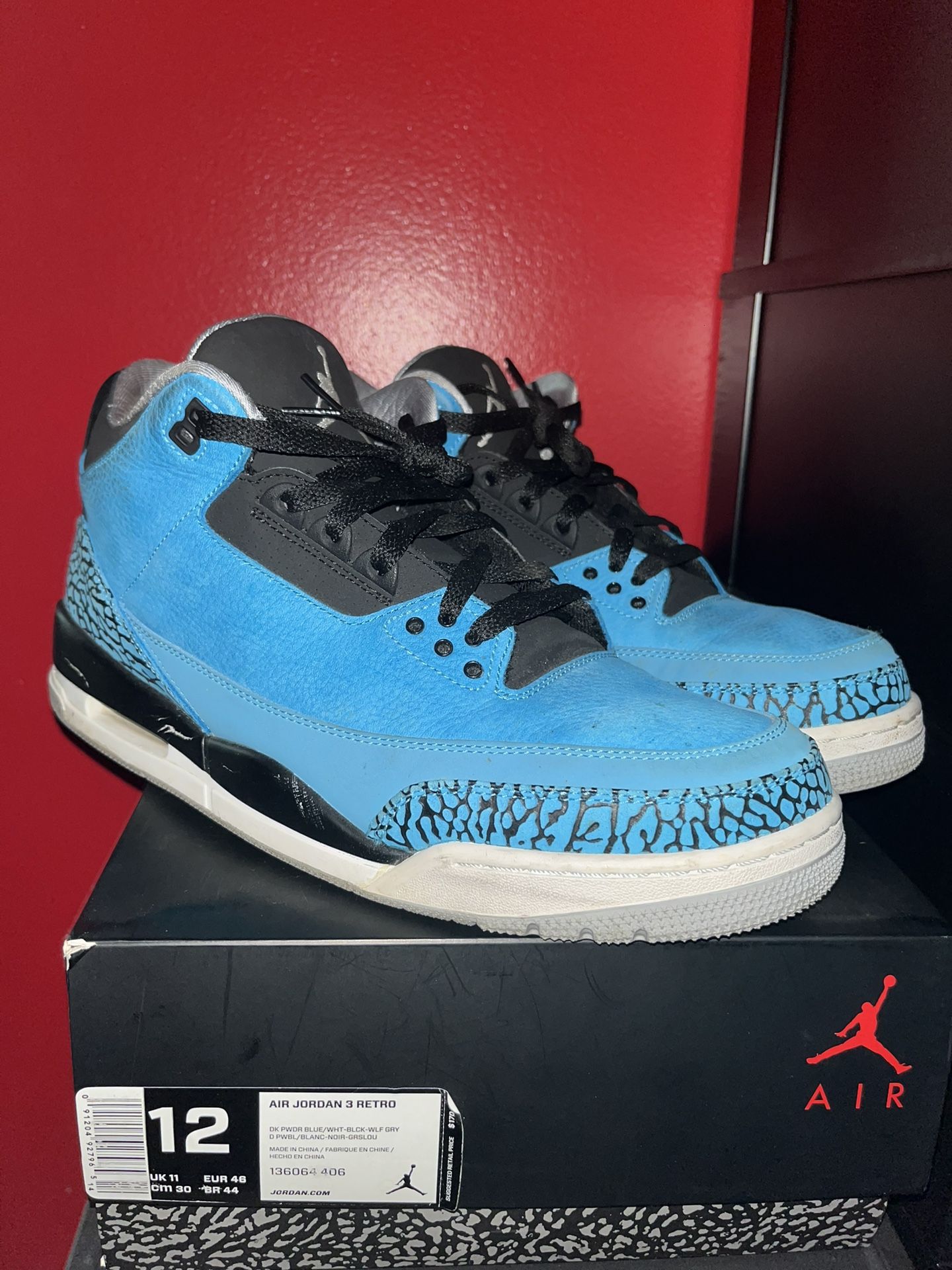 Jordan Retro 3 Powder Blue