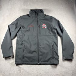 Columbia Ohio State Buckeyes Ascender Softshell Jacket Men’s L Gray NCAA