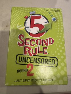 5 Second Rule Uncensored Board Game