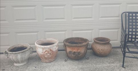Terracotta and Cast Stone Pots Planters *100.00 Firm for All* Home and Garden Decor