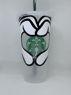 Mickey Heart Hands Starbucks Tumbler