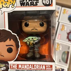 Mandalorian Unmasked With Grogu Funko Pop