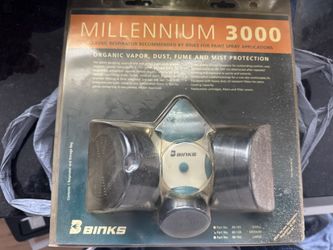 Binks 40-128 Millennium 3000 Series Paint Spray Respirator, Medium, Gold