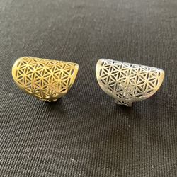 Flower of Life Ring silver or gold~adjustable 
