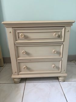 Wooden Night Stand (Cream color)