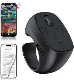 Remote Control Scrolling for Tiktok, Page Turner for Kindle App E-Book, Bluetooth Camera Shutter Remote for iPhone/Android/iOS (JX-11)