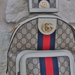 Authentic Gucci Backpack With Matching Wallet