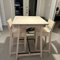 Kitchen Table With 2 Stools 