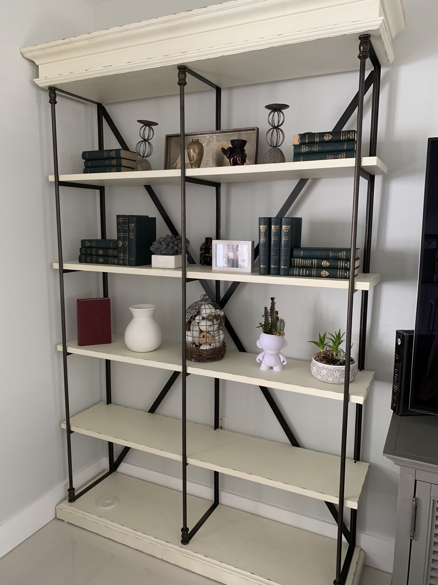 Restoration Hardware open bookshelves