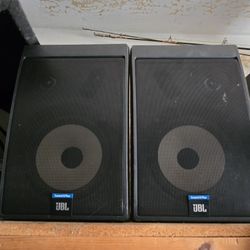 2 Jbl Control 5 Plus Indoor Outdoor Weatherproof Speakers (Rare Limited Blue Logo 8 Inch Version)