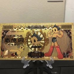24k Gold Plated Astro Boy Banknote