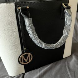 Marco Collection Black/white Purse With Wallet 