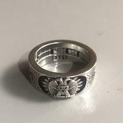 925 Sterling Silver Freemasonic Ring (Size 9 1/2)