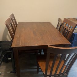 Wood Table And Chairs