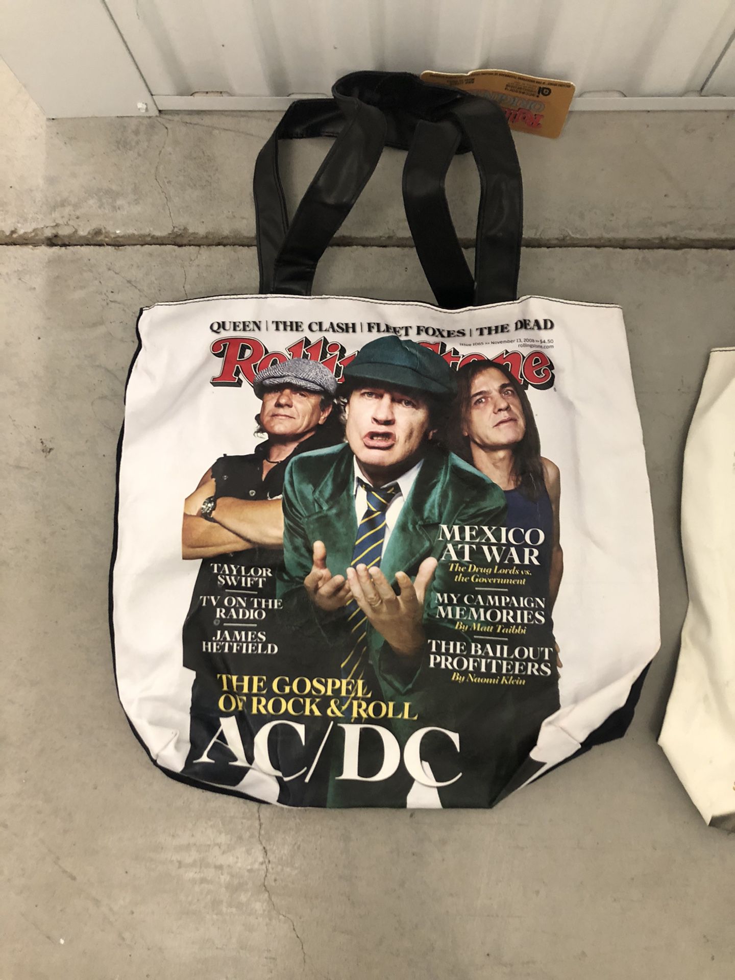 Rolling stone tote bags