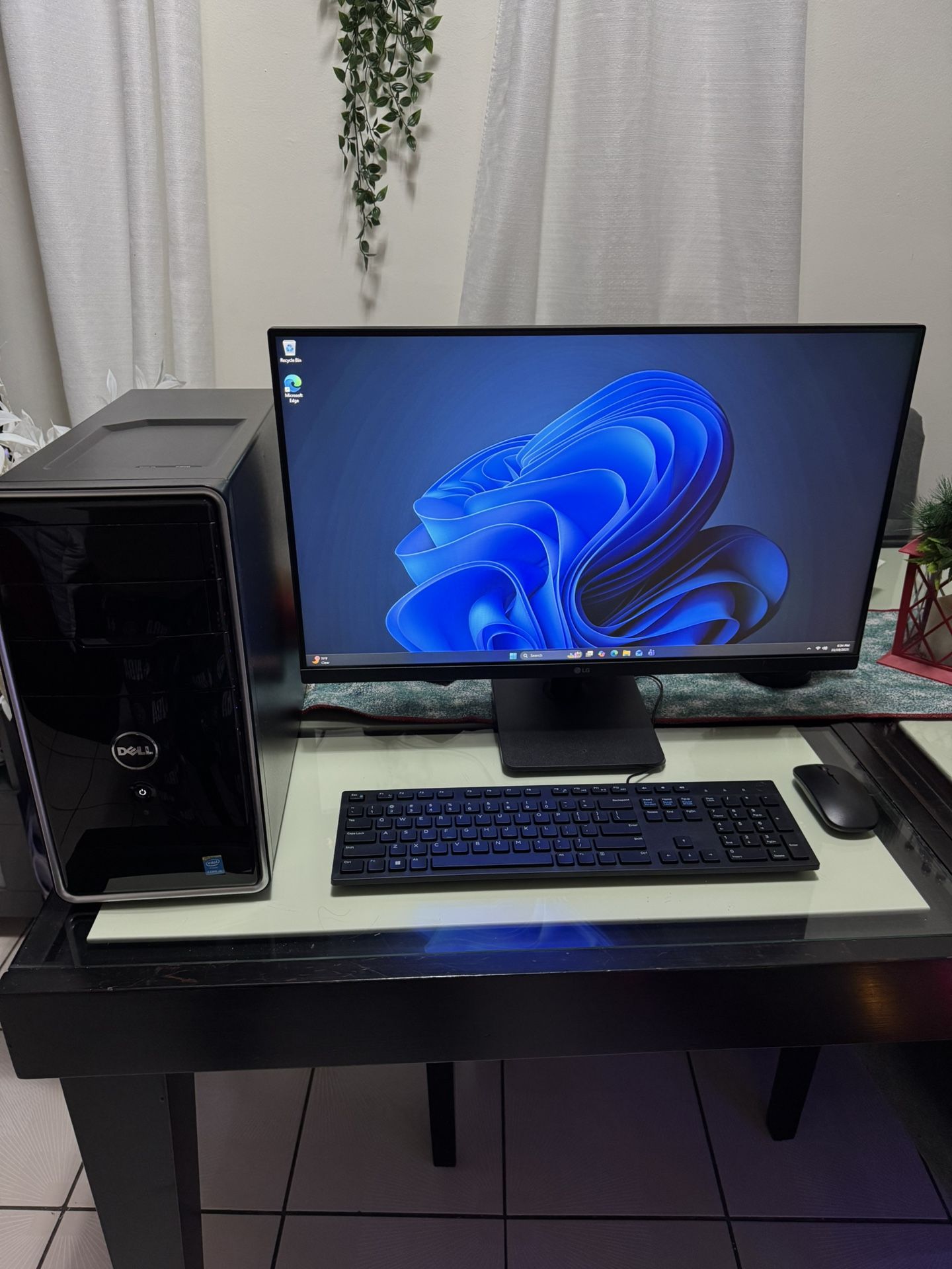 Dell Complete Computer Desktop Setup Windows 11 Pro Intel I5 8gb Ram and LG 27” HD Monitor