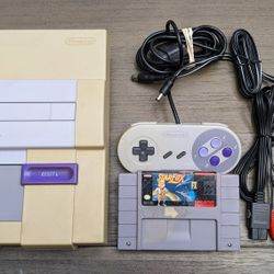 Super Nintendo SNES System/Console Racing Bundle, Starfox Game, OEM Controller, Brand New Cables