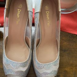 Dream Pairs Beautiful Silver Heels