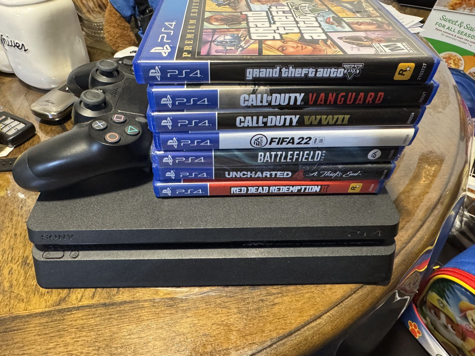 PS4 With 1 Remote + 7 Games