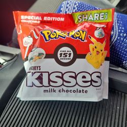 sealed bag of Hersheys kisses Pokemon special edition 