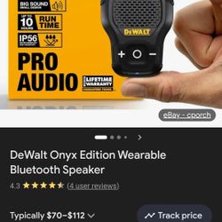 New Dewalt Wearable Speaker 