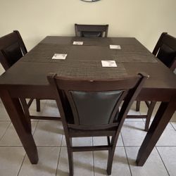 Brown Dinner Table 4 Chairs