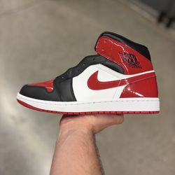 Jordan 1 Mid “Patent Black Toe” Sizes 8 - 13 IN HAND BRAND NEW