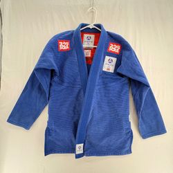 Scramble Athlete 2 Sora BJJ Gi A1L Blue Jiu Jitsu Kimono Uniform Impact Patch